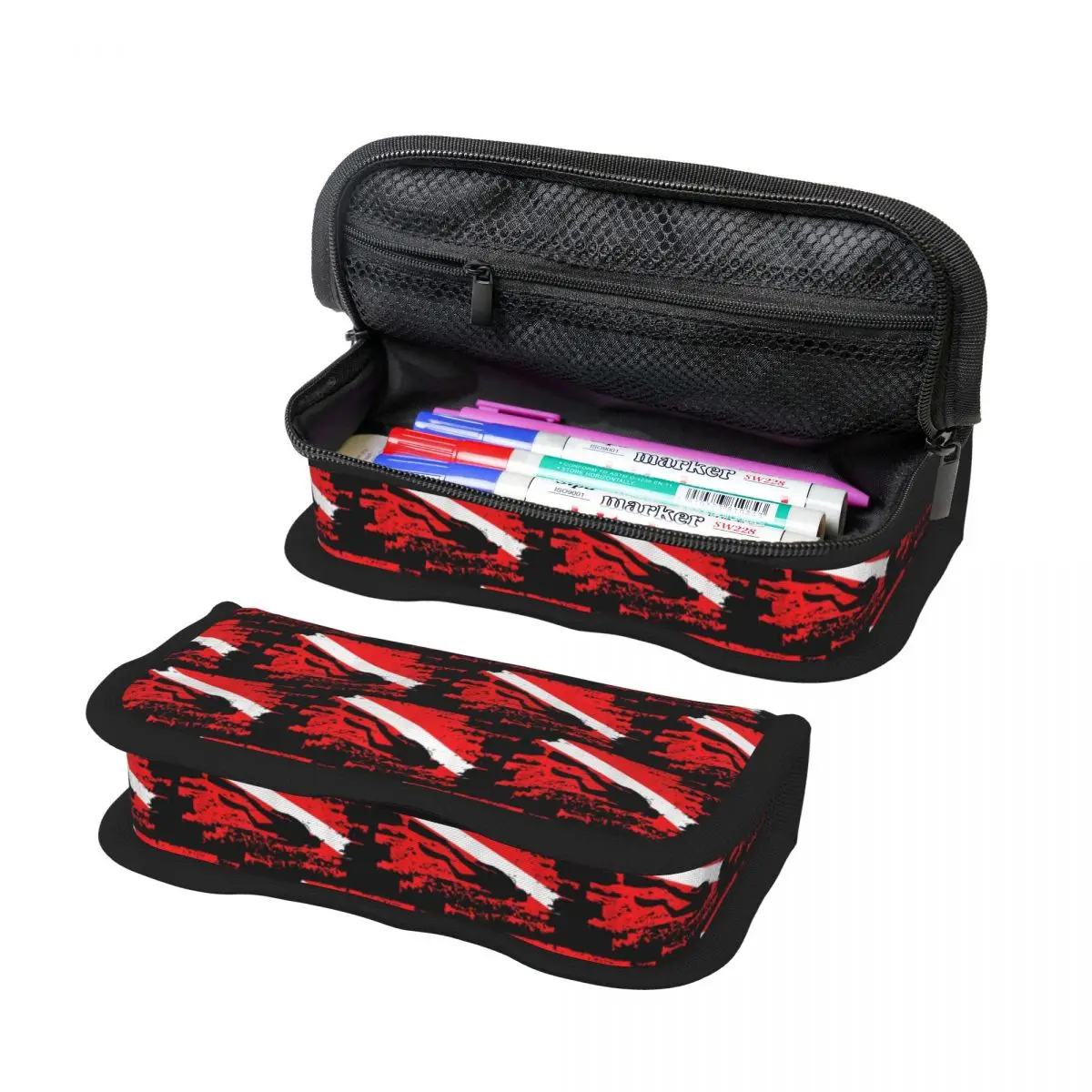 Taucher-Flagge für Taucher, Marine-Taucher Federmäppchen für Jungen und Mädchen, Geschenk, Stiftbox, Stifttasche, Schreibwaren-Stifthalter-Tasche
