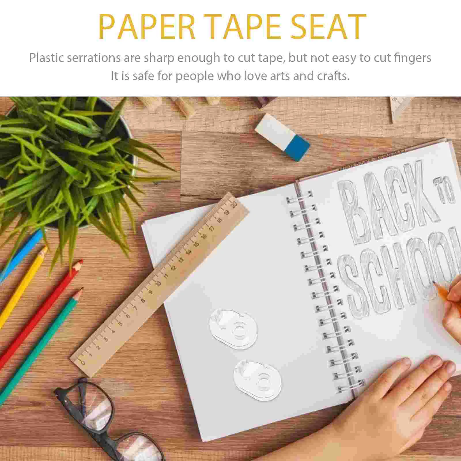 5 ชิ้นกาวเทปและกระดาษกาวตัด Wahsi Dispenser Organizer Desktop Storage สําหรับ DIY พลาสติก Office