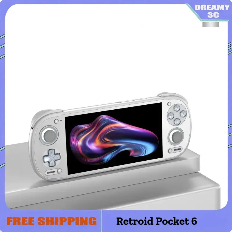 Retroid Pocket 6 RP6 Android Handheld Game Console 5.5 Inch 1080P 120Hz AMOLED Screen 6000mAh 8GEN2 with Hall-Effect Trigger G