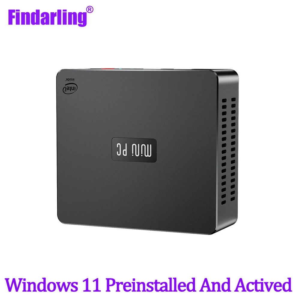 

FD31671483 Mini PC Intel Gemini Lake J4125 Computer Windows 11 DDR4 8G SSD 128GB/256GB Dual Band WIFI RJ45 2*HD-MI Support HDD