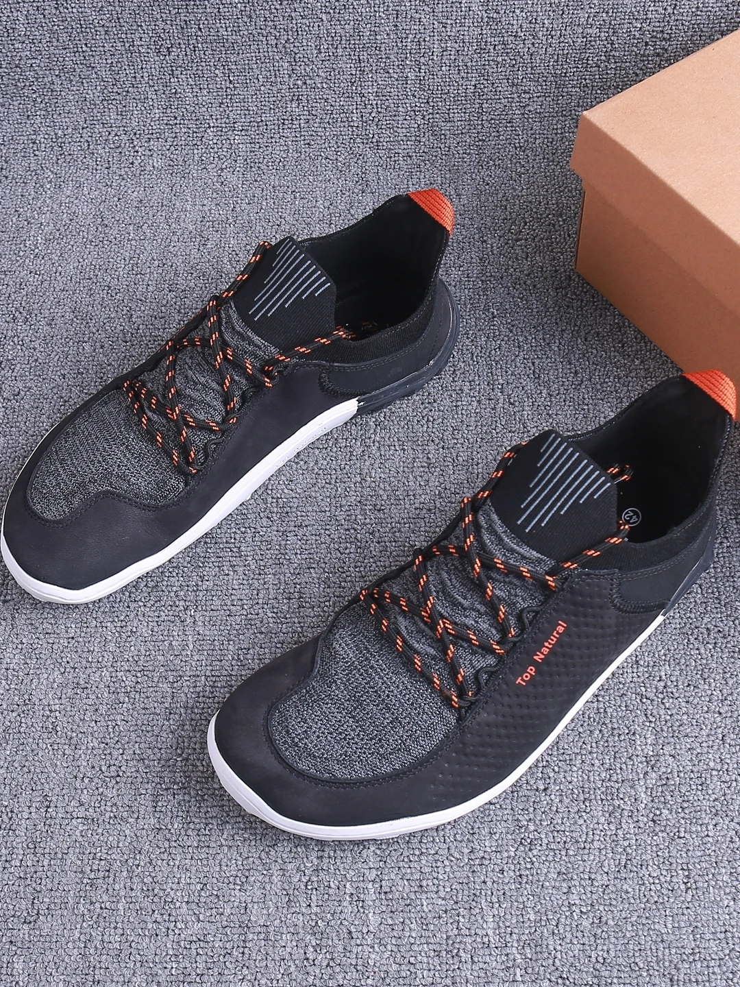 wide-toe-box-leather-casual-sports-shoes-thin-bottom-barefoot-training-shoes-men's-model-breathable-wear-resistant-rubber-sole