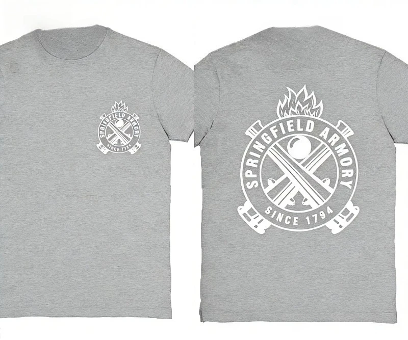 2026 Sommer Neu Springfield Armory Style Fan Geschenk Y2K Hip Hop Style Street Fashion Bedrucktes Herren-T-Shirt – Detail 3
