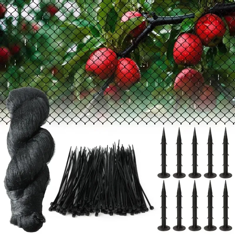 15mx15m Pond Plant Rabbit Fence Pigeon Net Bird Protection Net Balcony Cat Net Balcony 10 Earth Anchors and 100 Cable Ties News
