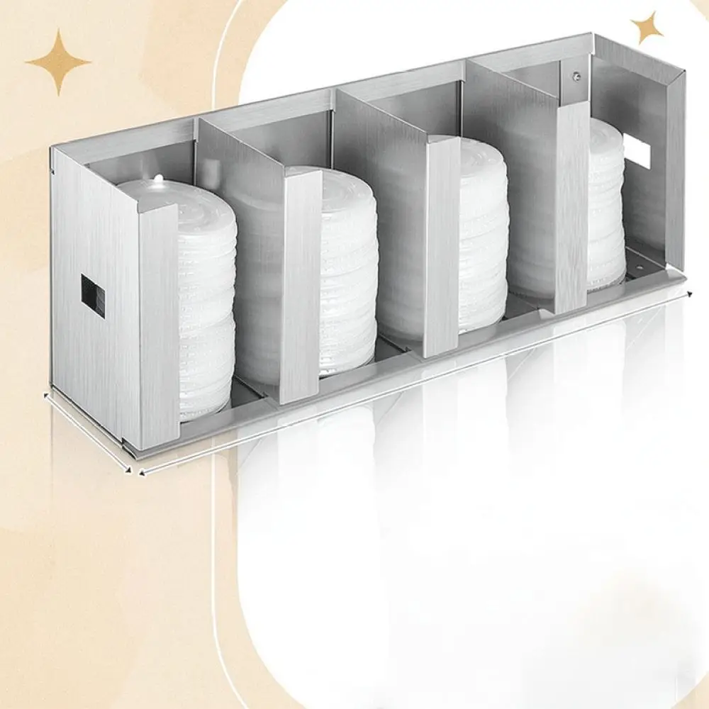 Stainless Steel Cup Dispenser Organizer For For FS Adjustable Kitchen Storage Rack Cabinet Shelf Mug Lid Drying Holder Stand