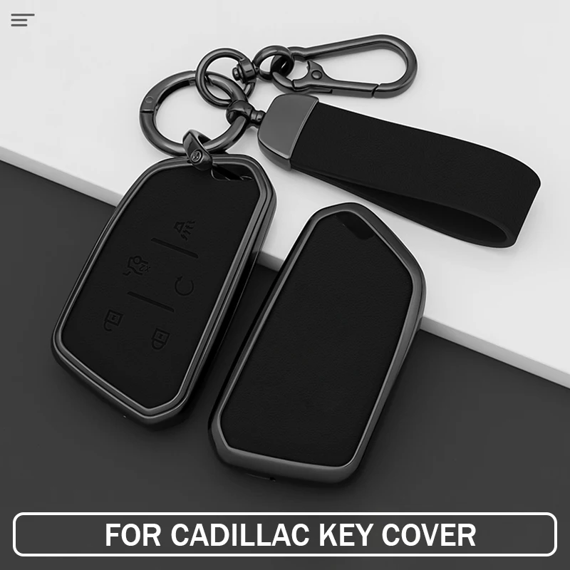 Funda Protectora Metálica para Llave de Auto, Compatible con Cadillac XT4 CT4 CT5 Lyriq Escalade Optiq Vistiq 2020-2026 - Carcasa Duradera para Llave
