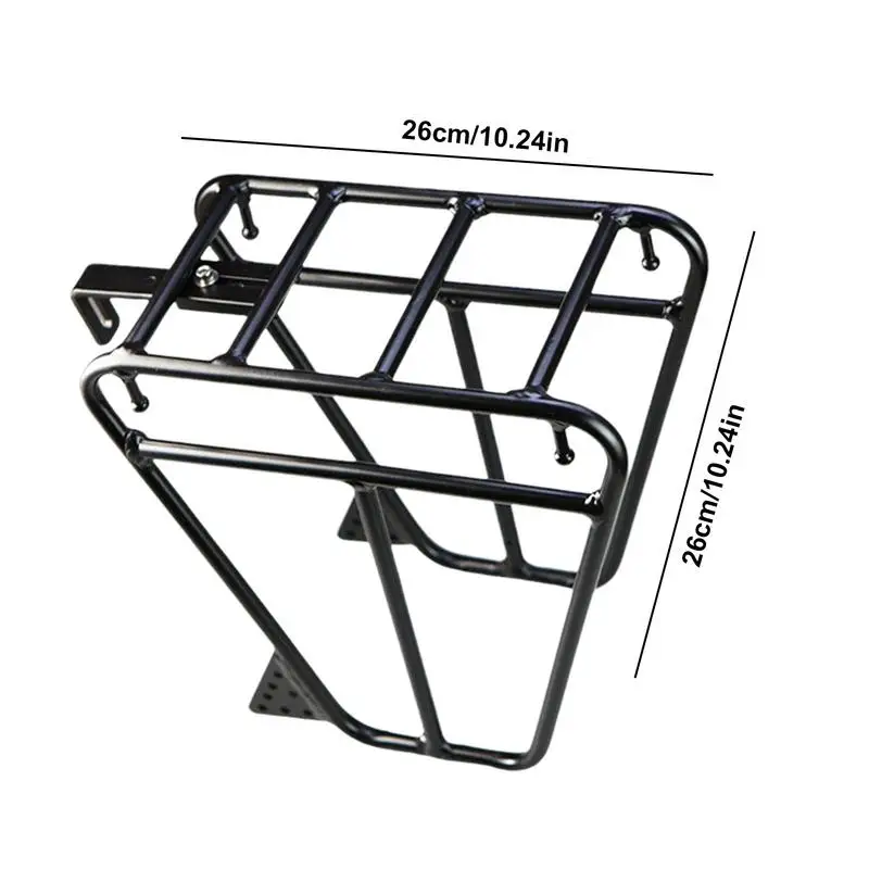 Cycling Cargo Rack Luggage Touring Carrier Racks Front Pannier Rack for Cycling Equipment Stand Footstock for Enhanced Stability