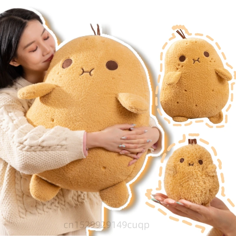 Almohada de peluche de patata vegetal Kawaii, juguete de felpa suave de expresión amarilla, adorno para dormitorio, regalo para niños y niñas, nuevo