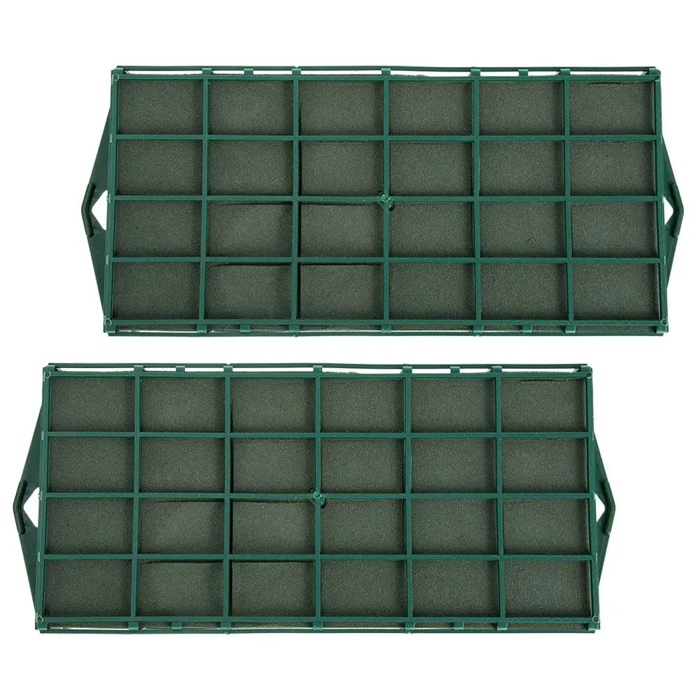 2Pcs Floral Arrangement Mud Premium Floral Foam Cage Lightweight Easy Use Flower Base for Wedding Prom Birthday Events