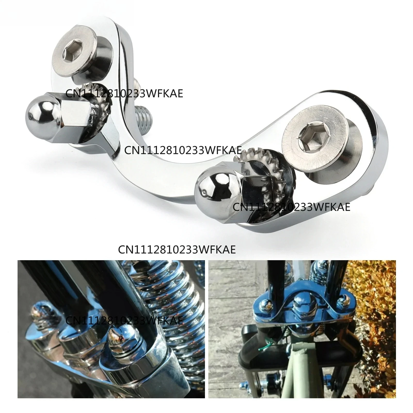 Motorcycle Chrome Springer Handlebar Tree Adapter Top Clamp 3.5