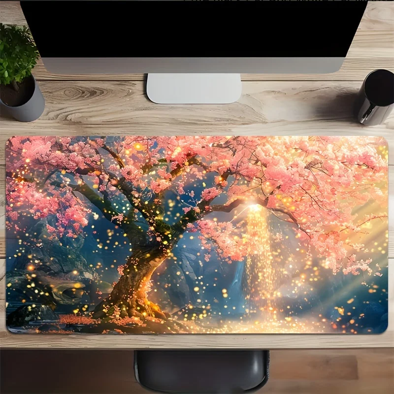 

Sakura Cherry Blossom Tree Mouse Pad Large Rubber Anti-slip Desk Accessories Mousepad for Office & Gamer Keyboard Mats Decor Mat