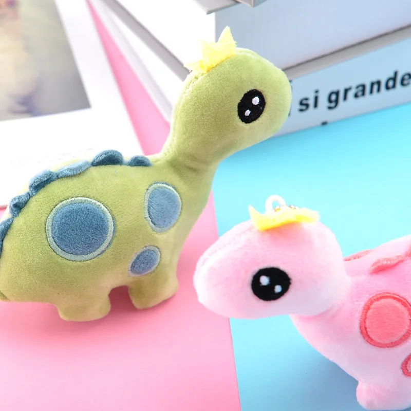 2-stylowy brelok do kluczy Mini Dinosaur Kawaii Miękki pluszowy brelok do kluczy dla dzieci Wypchane zwierzę Zabawki Torba Akcesoria samochodowe