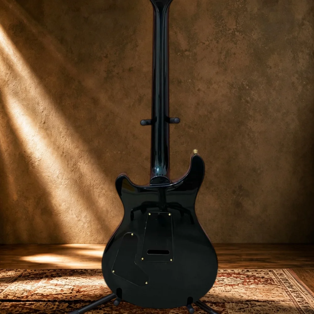 Hot Sale Gradient Color 6 Strings Electric Guitar Solid Wood Body with Dragon Graphic HH Pickups Tremolo Bridge 24 Fret