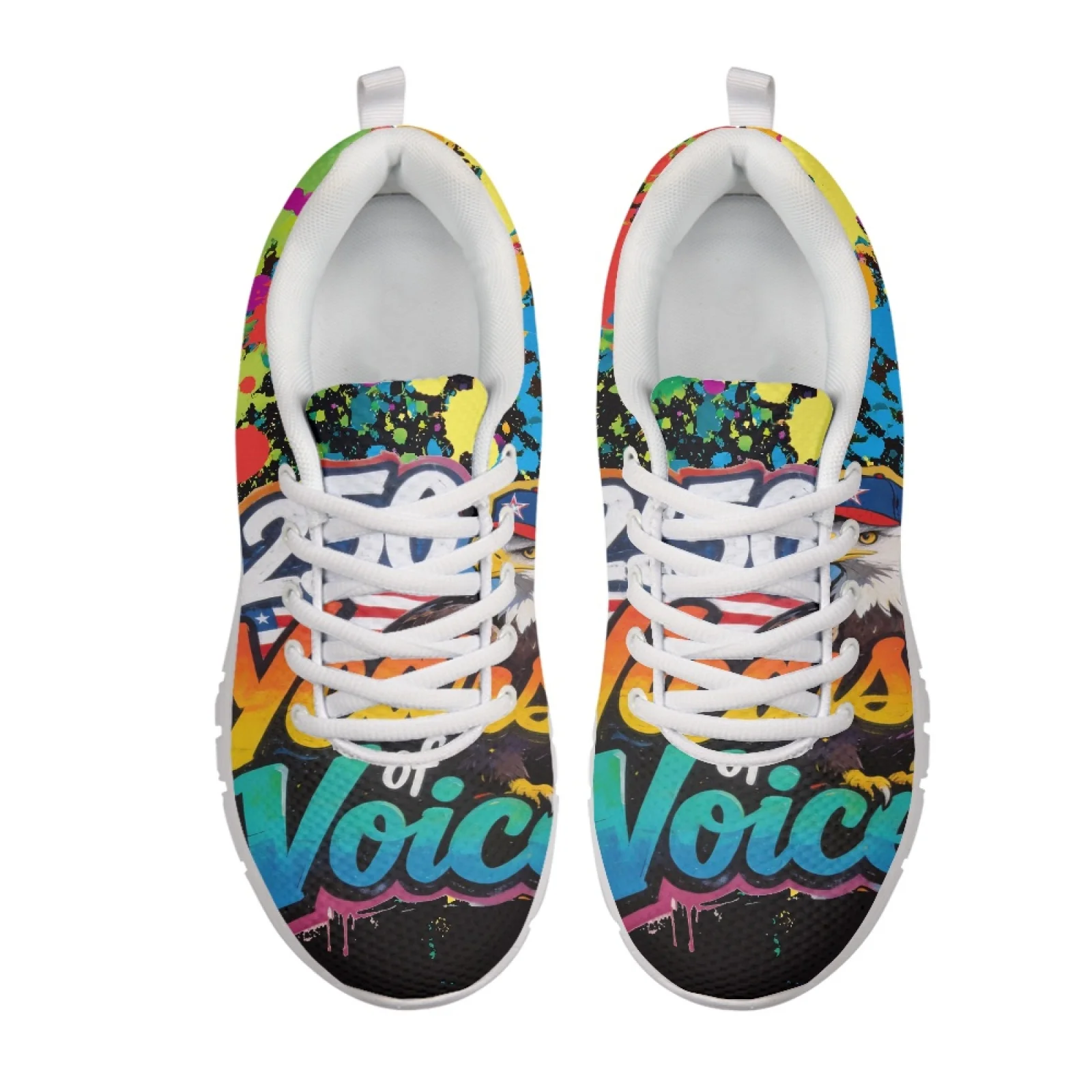 Coloranimal Rainbow Splash New Arrival Running Shoes Men's Walking Sneakers Anti-Slip Running Sport Sneaker Footwear for Women