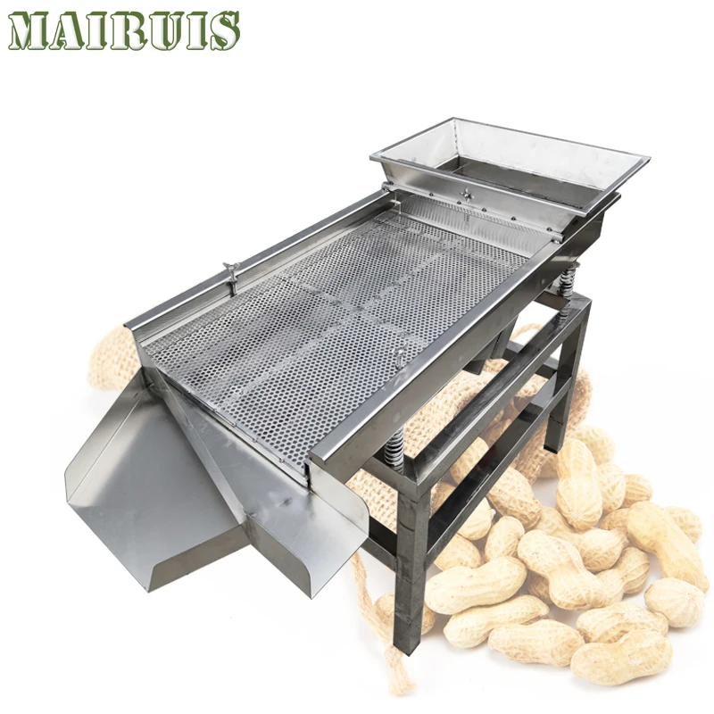 Mesh Food Vibrating Sieve Machine Shake Deck Screener Impurities Remover Large Granular Material Screening Maker