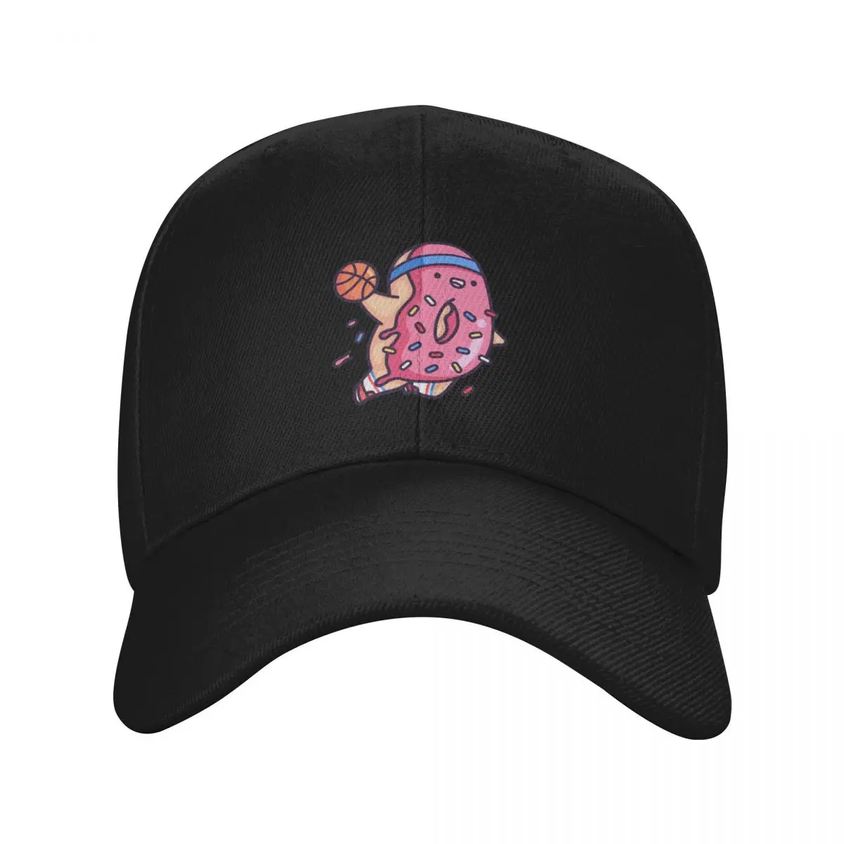 Pink Dunkin Donut with sprinkles Baseball Cap New Hat hiking hat tea Hat Men's Caps Women's