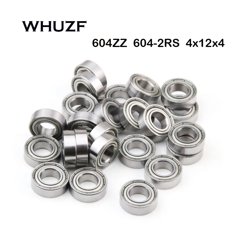 10/20/50PCS 604ZZ 604-2RS 4x12x4 mm ABEC-7 Miniature Ball Bearings Chrome Steel Bearings For 3D Printer Parts Pulleys