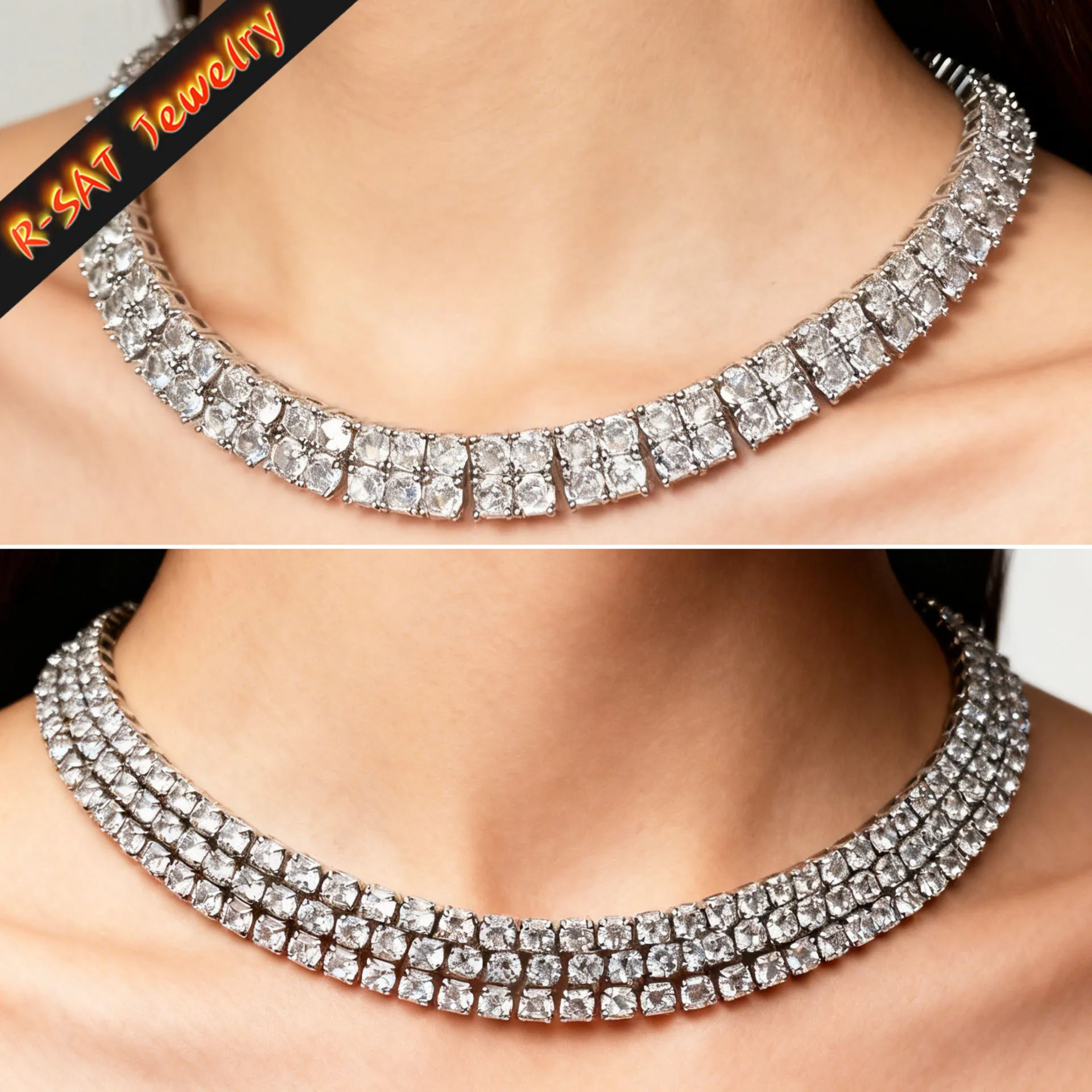 

Stacking Necklace Three-Layer Two-layer Choker Necklace Delicate Charm Favor Luxury Crystal Jewelry Accessories for Women