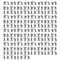 1:72 200/Set Plastic Ancient Soldier Figures Toy Archaic Soldiers Men Swordsman Action Figure DIY War Scene Toys