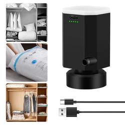 USB Rechargeable Pump for Vacuum Storage Bags Universial Portable Travel Air Pump for Compression Clothes, Bedding, Luggage