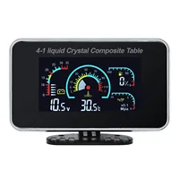 2 en 1 / 3 en 1 / 4 en 1 LCD Digital medidor de presión de aceite voltímetro medidor de nivel de combustible 1/8 NPT Sensor de presión de aceite + Sensor de temperatura del agua