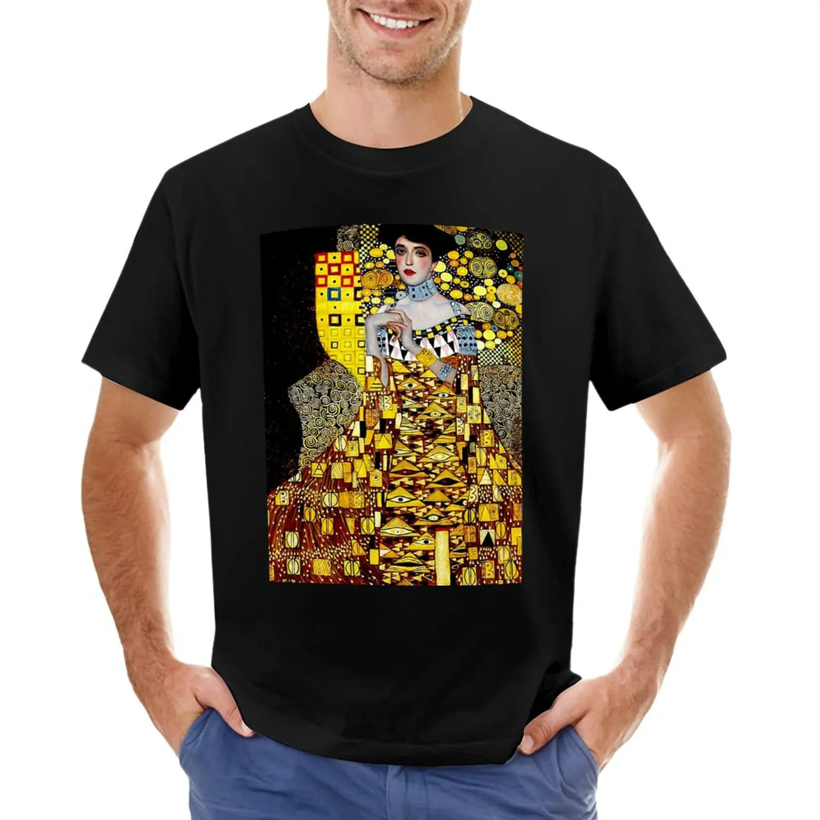 Portrait of Adele Bloch Bauer Reproduction I Gustav KlimtArt Nouveau T-Shirt cute tops cat shirts big and tall t shirts for men