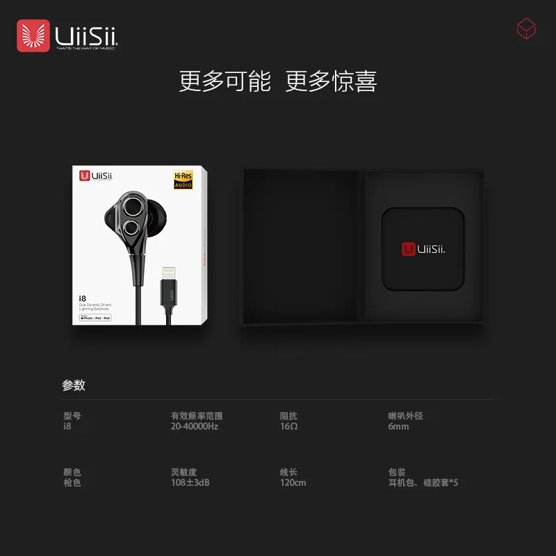 

2025 hot sale i8 lightning interface in-ear high sound quality bass wired headset e-sports game heavy bass