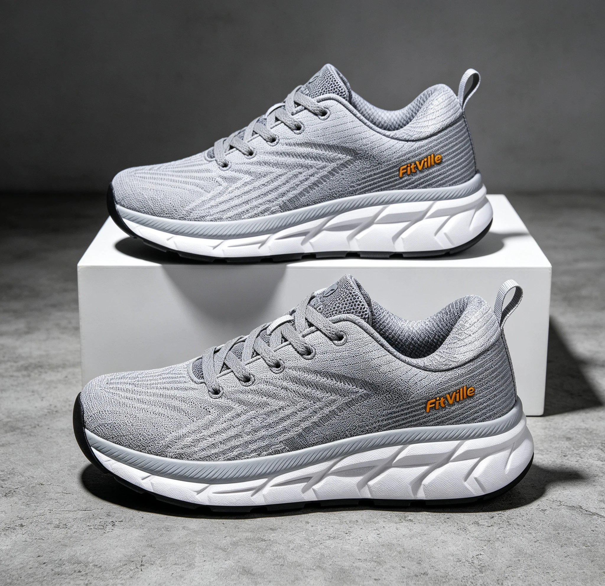 FitVille Wide Toe Men' Running Shoes Mesh Sports Sneakers Lightweight Shock-Absorbing Walking Jogging Shoes For Men Swollen Feet