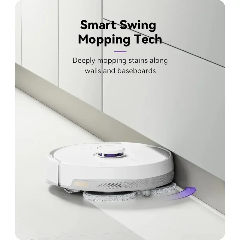 QWNarwal Freo Robot Vacuum and Mop Comb,Washing & Drying,Dirt Sense Ultra Clean,Auto Add Cleaner,LCD Display,Smart Swing,