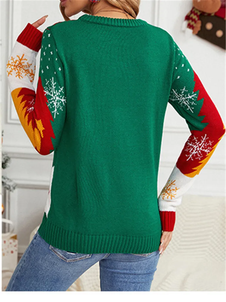 Cute Merry Christmas Sweater for Woman Winter Streetwear Adult Pullover with Full Sleeve Ladies Stitch Knit Jumper Jeresy Mujer