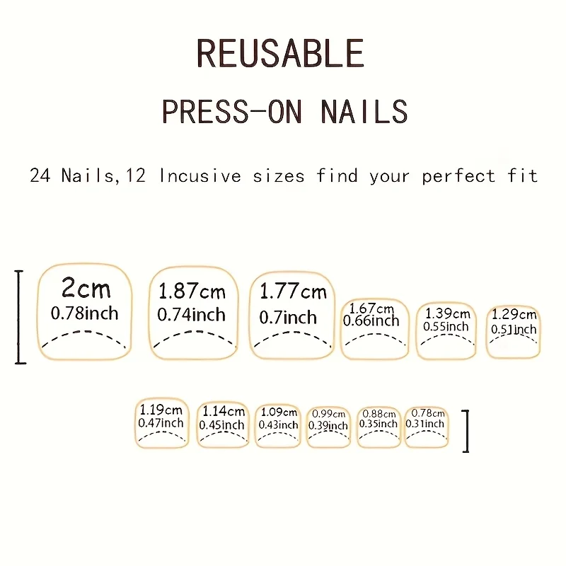 ملصقات أظافر مربعة غير لامعة، أظافر فنية عصرية للربيع والصيف، أظافر زرقاء، 24 قطعة صناعية