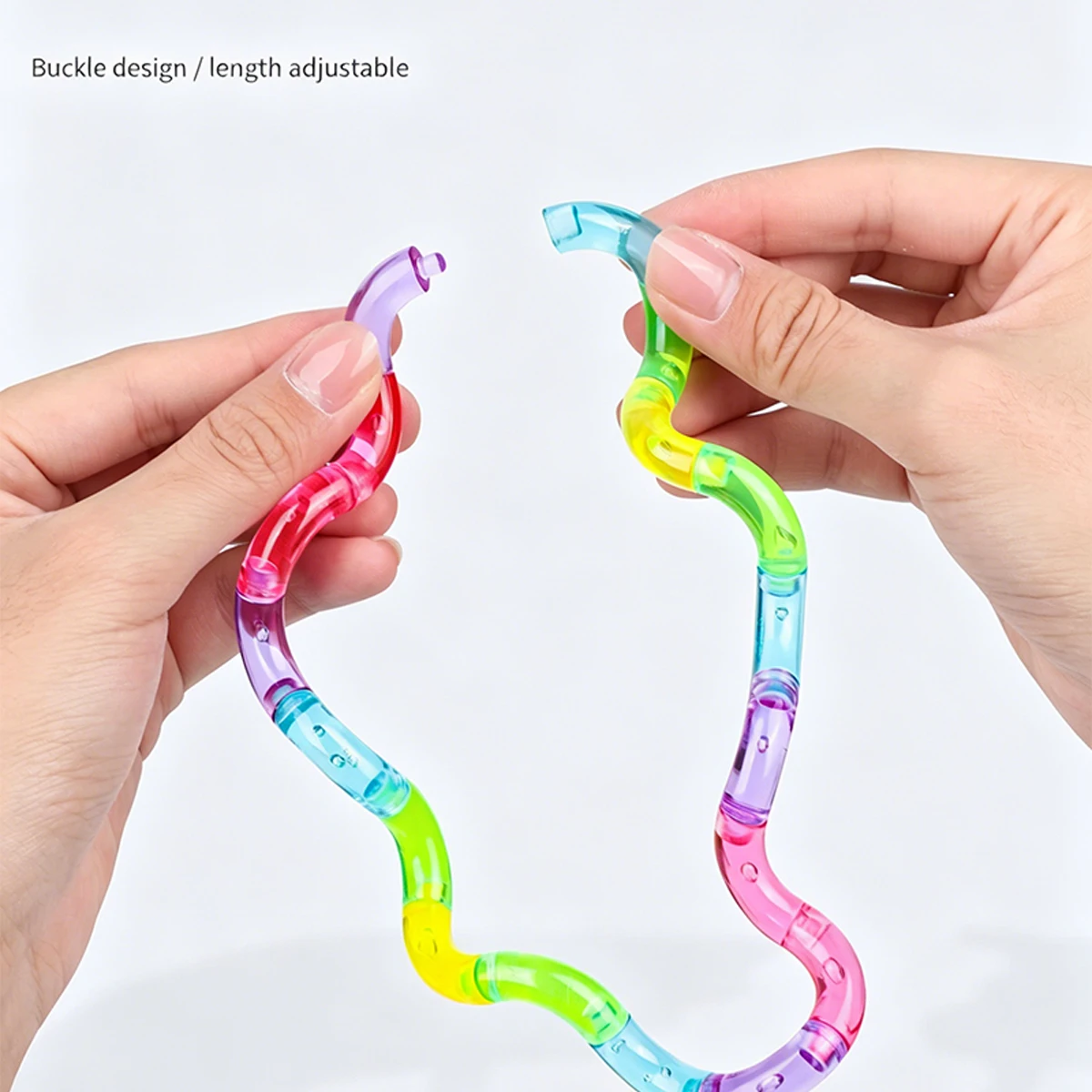 New Temperature Changing Deformable Rope Crystal Twist Rope Pressure Stress Relief Toys Rrainbow Color Deformation Rope ﻿
