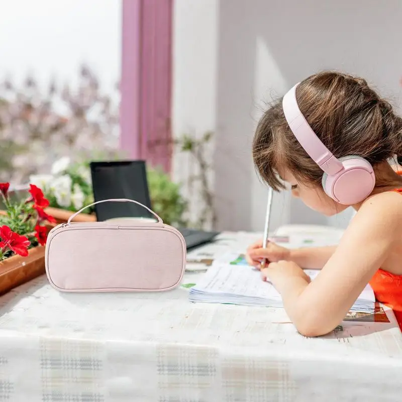 Pencil Pouch Large Capacity Pencil Case Pen Bag With Handle Multifunctional Stationery Makeup Storage Pouches For Scissors Ruler