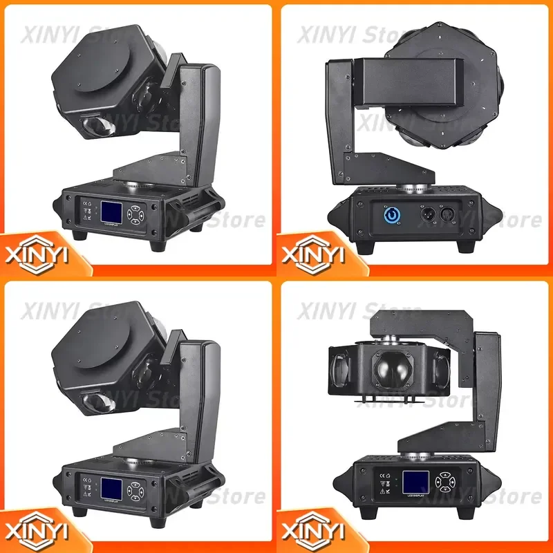 for Kinusdjs 240W Beam Moving Head DJ Light 6LEDs RGBW 360 Degree Rotating Stage Lights DMX512 for Disco Wedding Party Live