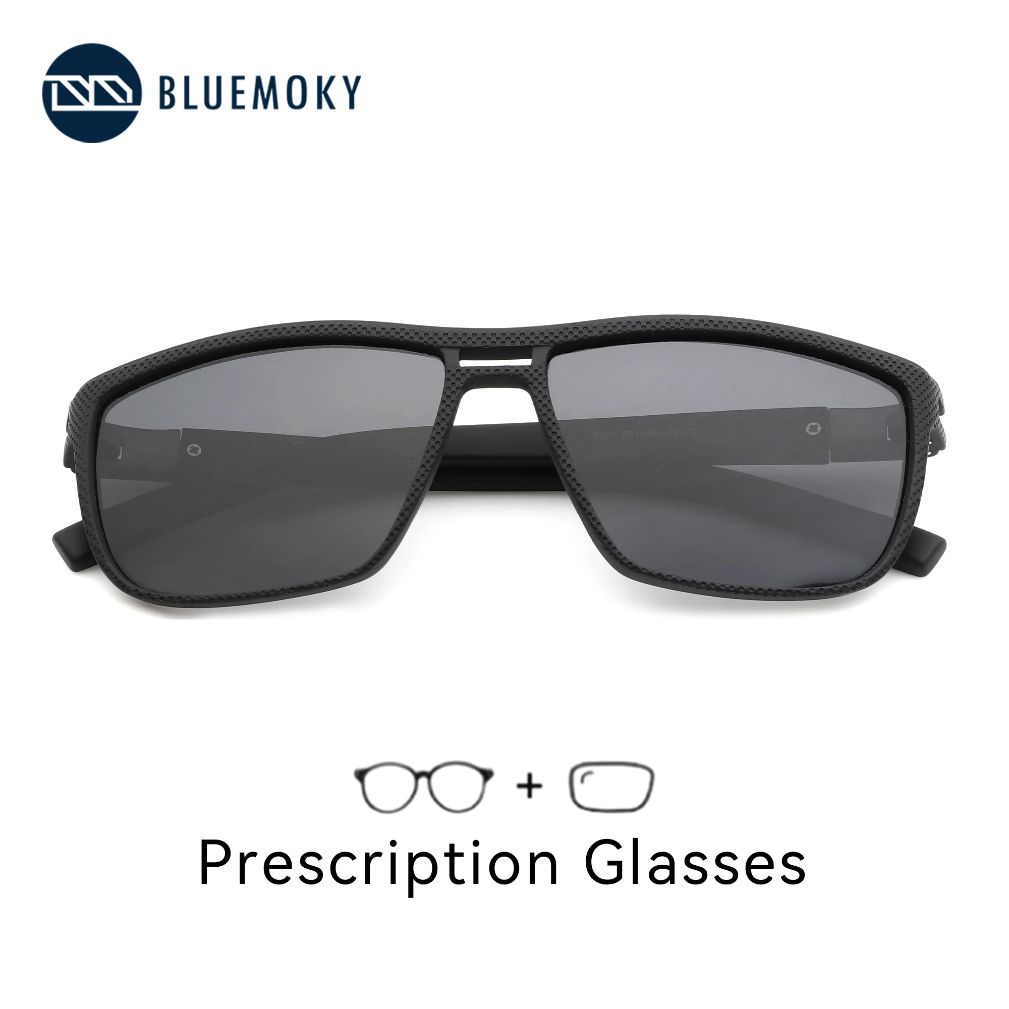 

BLUEMOKY M Size Fashion Aviator Sport TR90 Polarized Sunglasses Prescription For Men Pilot Myopia UV400 Optical Sun Glasses