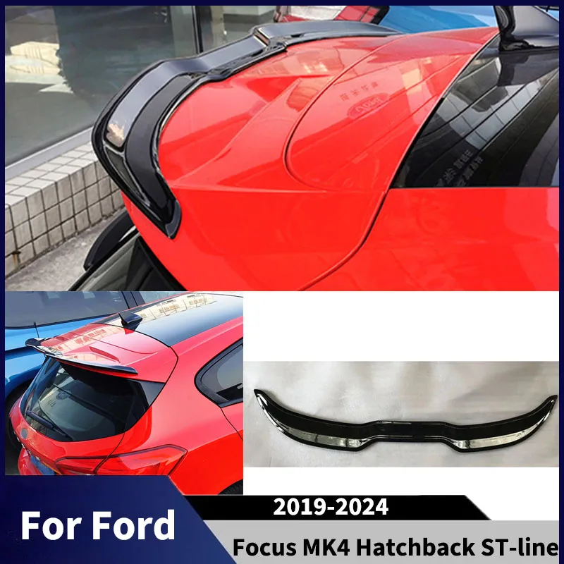 

For Ford Focus MK4 Hatchback ST-line 2019-2024 Rear Roof Trunk Wings Spoiler Diffuser Tail Fin Accessories Body kits Tuning