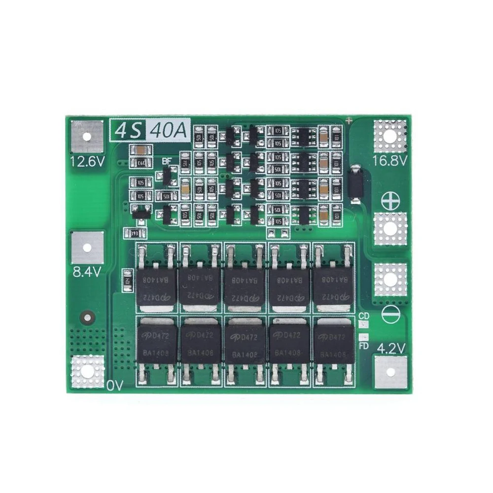 A73E-4S 40A 18650 Li-Ion Lithium Battery Charger PCB Board BMS Protection Module for Drill Motor 14.8V 16.8V Lipo Cell Module