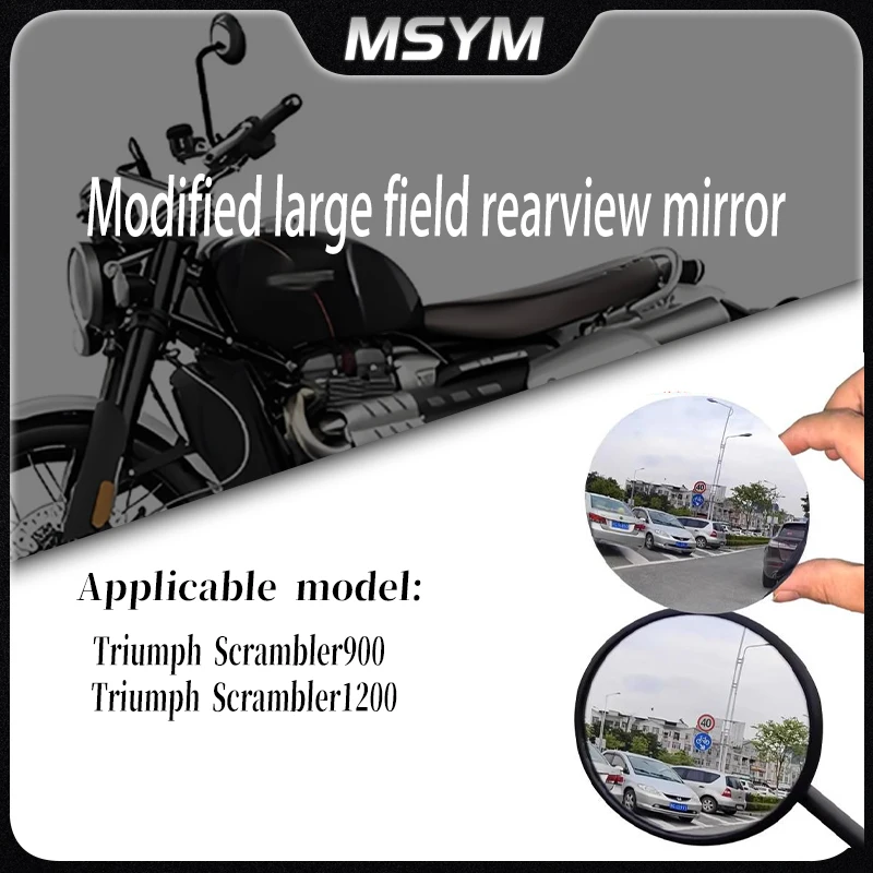 

Motorcycle Convex Mirror Increase Rearview Mirrors Side Mirror View Vision Lens For Triumph Scrambler900 Scrambler1200