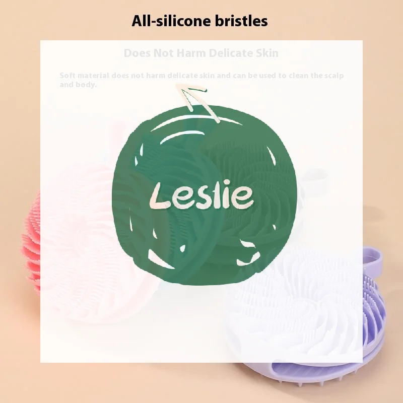 

1 шт. силиконовая щетка-мочалка для тела, двусторонняя щетка для душа, массажер для кожи головы и щетка для мытья волос для детей, женщин и мужчин