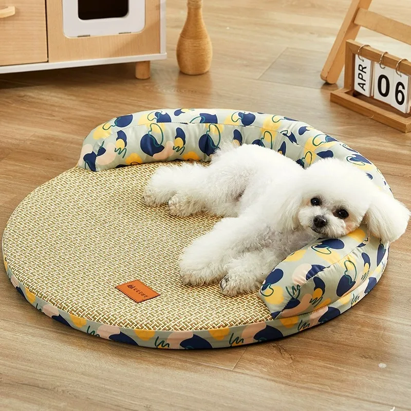 

Sleeping Mat Dog Beds Kennel Four Seasons Cool Pad Puppy Large Floor Mats Summer House Pet Supplies Products Accessories