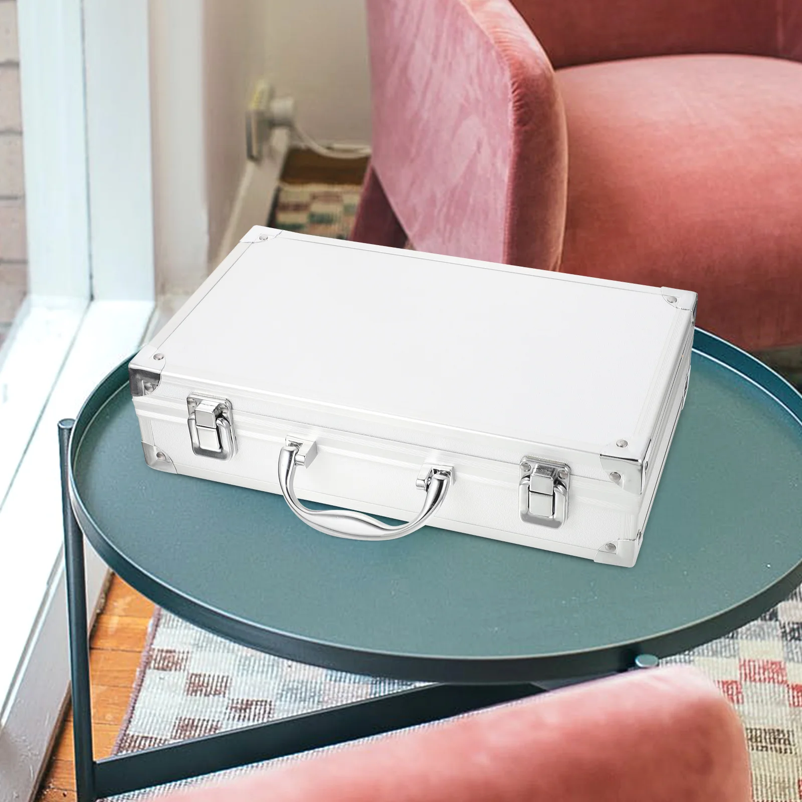 Storage Bin with Lid Toolbox Case Toolkit Medicine Boxes Aluminum Briefcase for Tools The Tote Bag