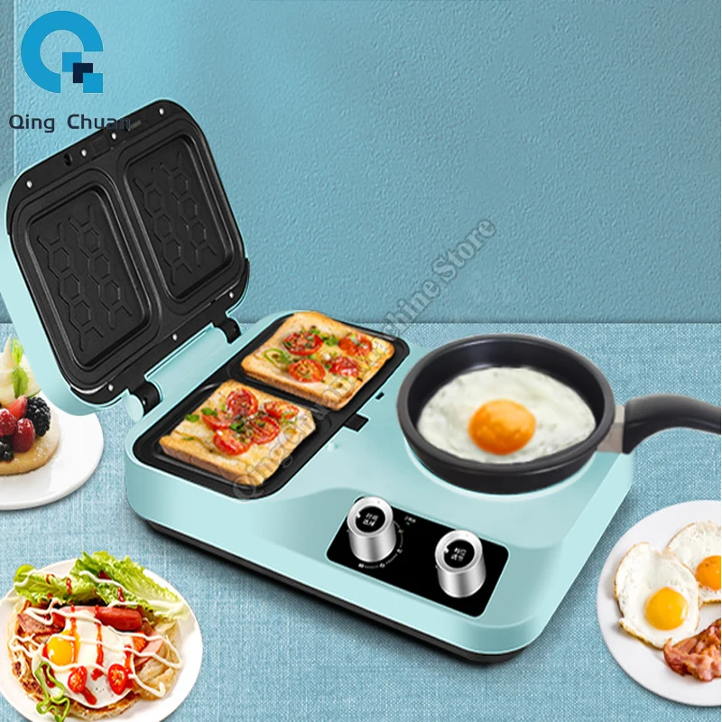Breakfast Machine Four In One Household Multifunctional Sandwich Machine Independent Temperature Control Breakfast Machine