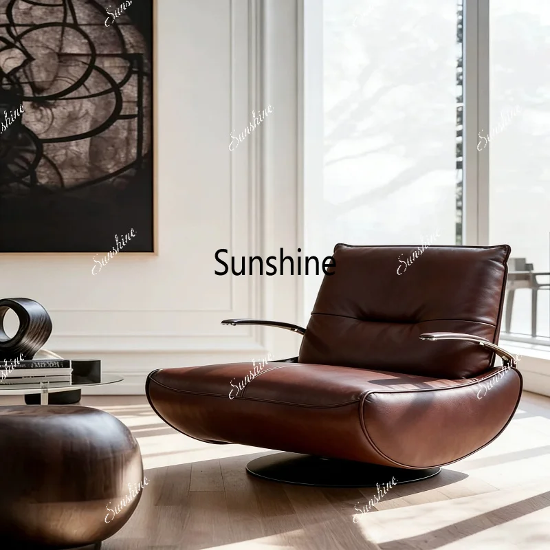 

Italian single sofa chair living room rotating leisure, high-end, high-end