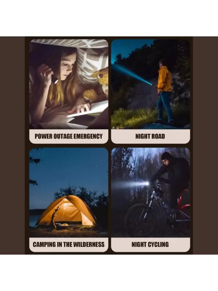 Mini linterna LED de alto brillo alimentada por conectores tipo C, antorchas de luz LED pequeñas para uso en viajes, linterna