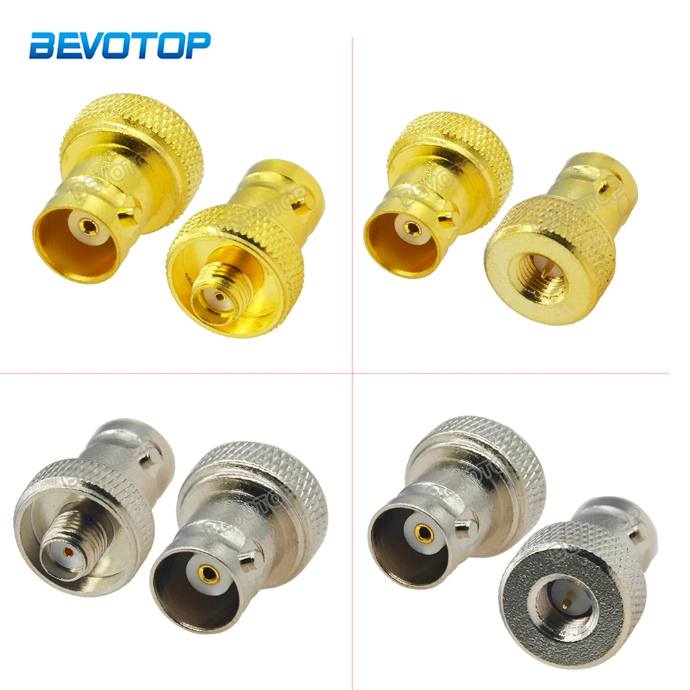 2Pcs/Lot SMA Female to BNC Male/Female Straight Adapter RF Coaxial Connector for Vertex Icom Kenwood