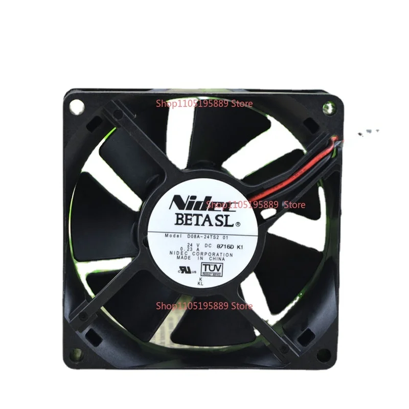 New CPU Cooling Fan NIDEC D08A-24TS2 01 24V 0.23A 8CM Inverter Fan Computer Fan 80*80*25MM