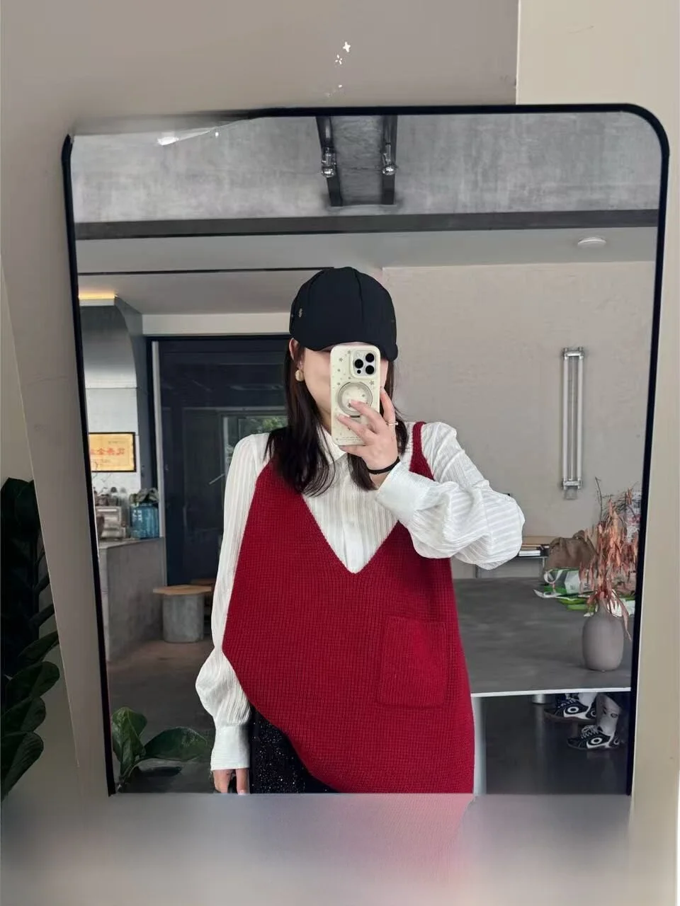 

Вязаный жилет JINGU: модный осенний свитер без рукавов, утепленный, с V-образным вырезом, средней длины