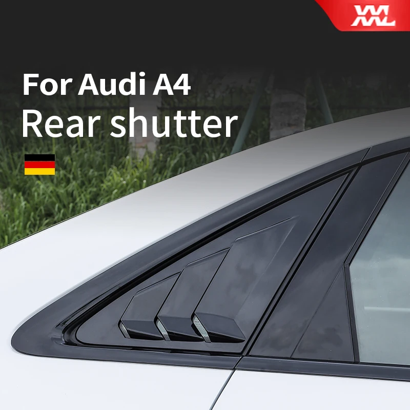 

For Audi A4 B9 Car Rear Window Triangle Shutter Cover Accessories Auto Styling 2018 2019 2020 2021 Carbon Fiber