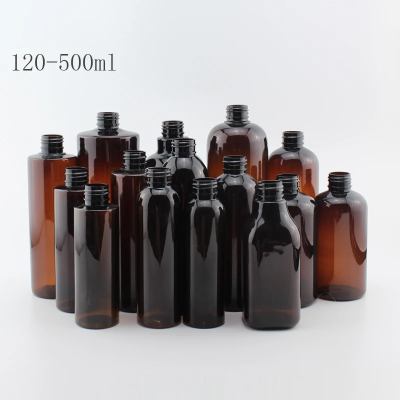 20 adet 30ml 50ml 100ml 150ml 200ml 250ml 500ml boş kahverengi sprey şişe toplu seyahat konteyner sıvılar için küçük plastik sis