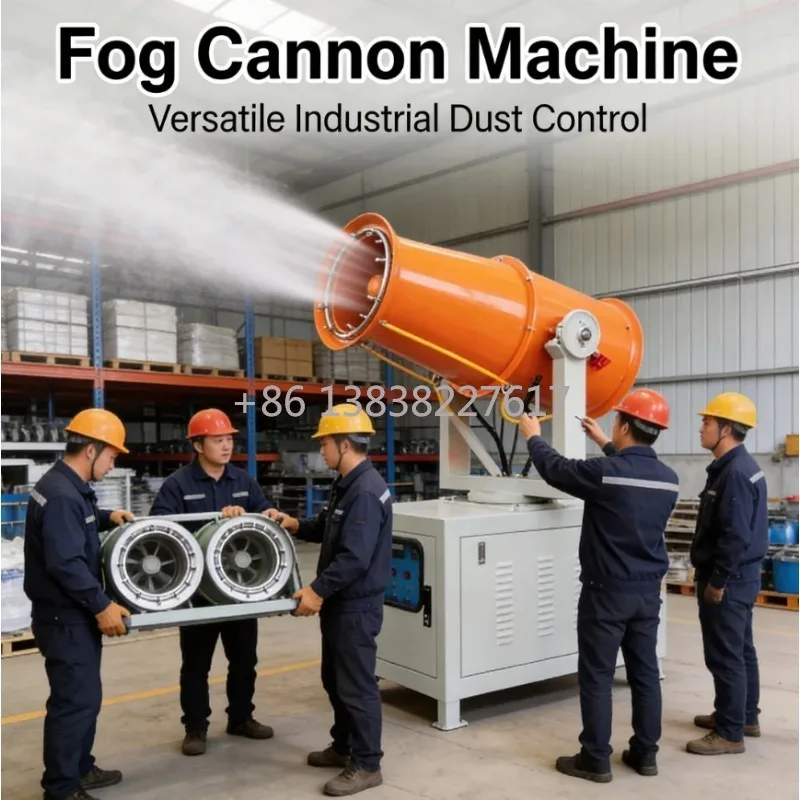 Durable Fog Cannon Mist Fan with Galvanized Pipe Bracket and Aluminum Alloy Fan Blades for Efficient Fog Cannon Dust Suppression