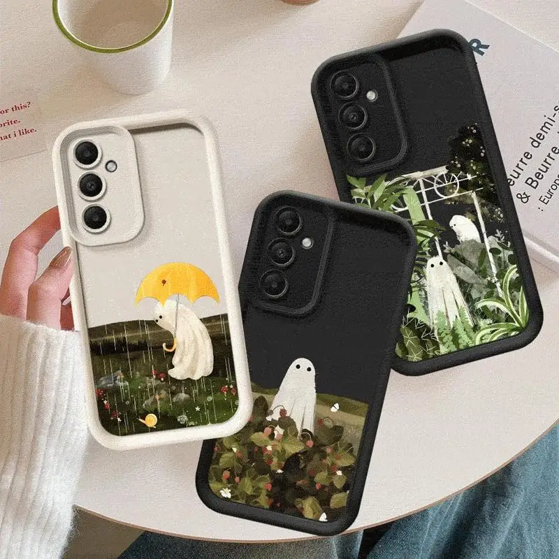 Little Ghost Phone Case for Galaxy A15 A72 A52 4G 5G A25 A35 A55 A51 A73 A52s A53 A54 5G A71 4G